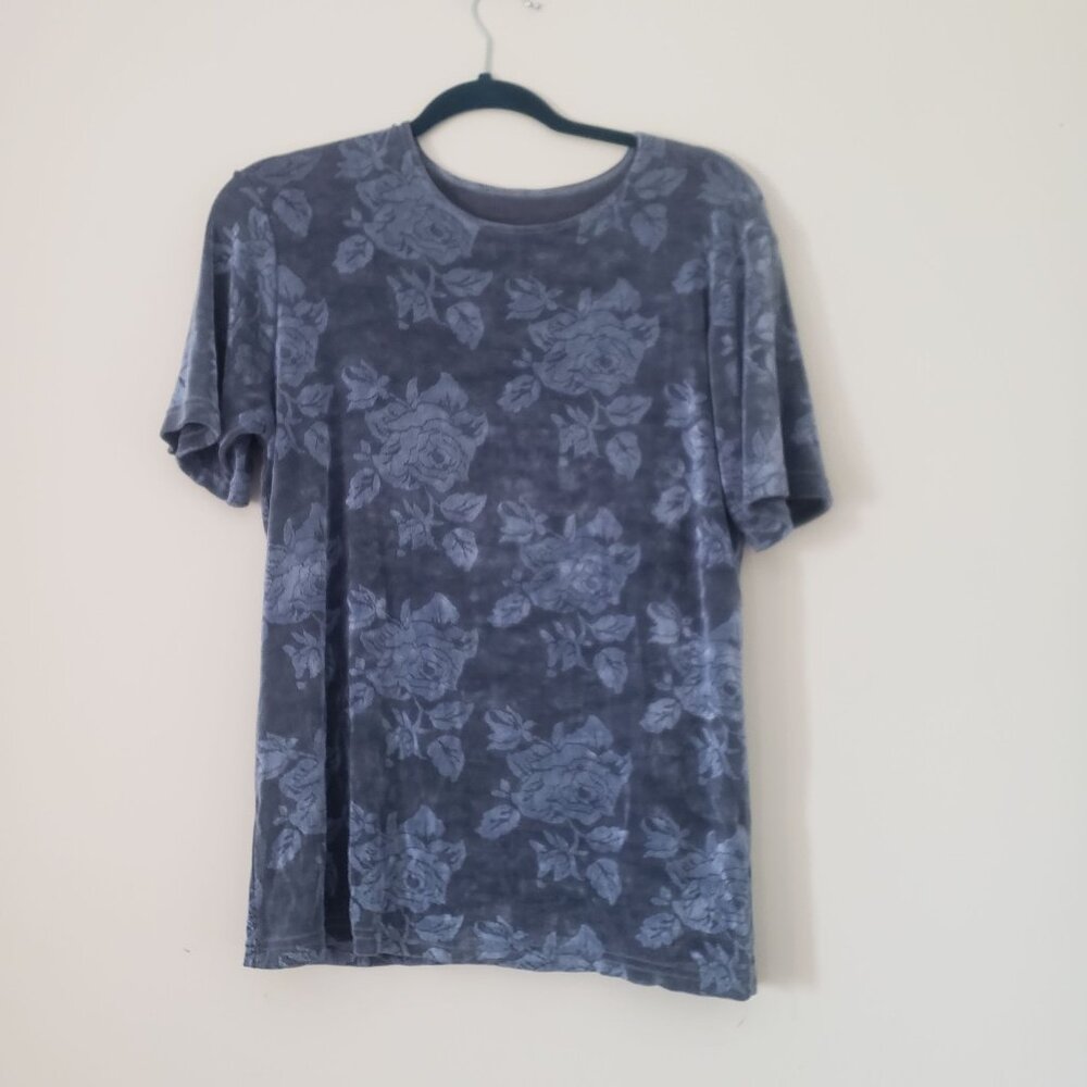 Vintage Shoulders To Go Floral Womens Short Sleeve Top‎ Size M Fairy Grunge Y2K